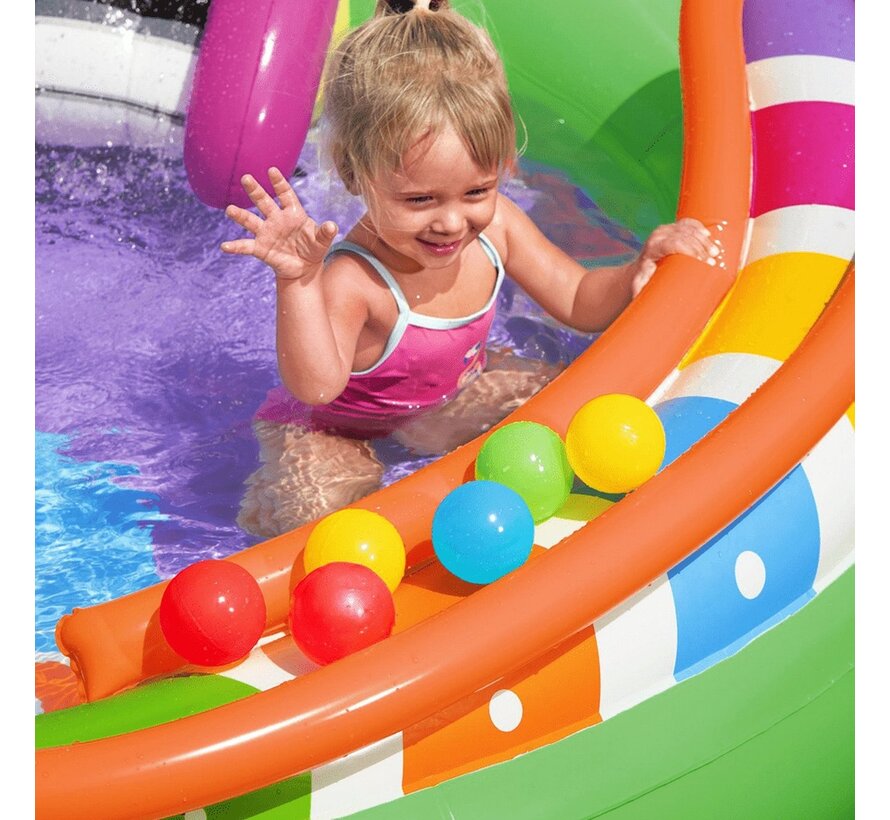 Opblaasbaar Speelzwembad Sing 'n Splash - met glijbaan - 295x190x137cm
