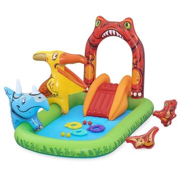 Bestway Opblaasbaar Speelzwembad Jurassic Splash - met glijbaan - 242x140x137cm