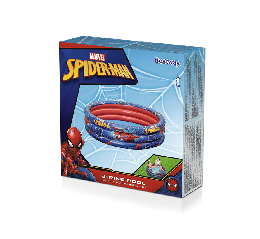 Opblaasbaar Kinderzwembad - Spider-Man - Rond (122x30cm)