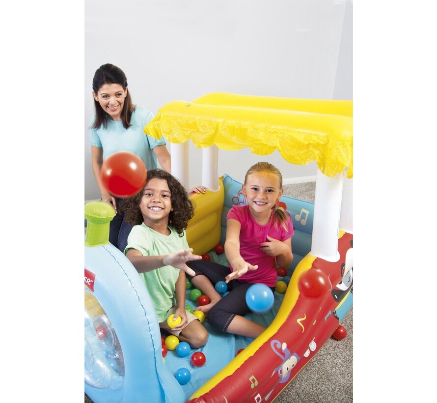 Fisher-Price Trein - Opblaasbare Ballenbak met 25 Speelballen - 132x94x89cm