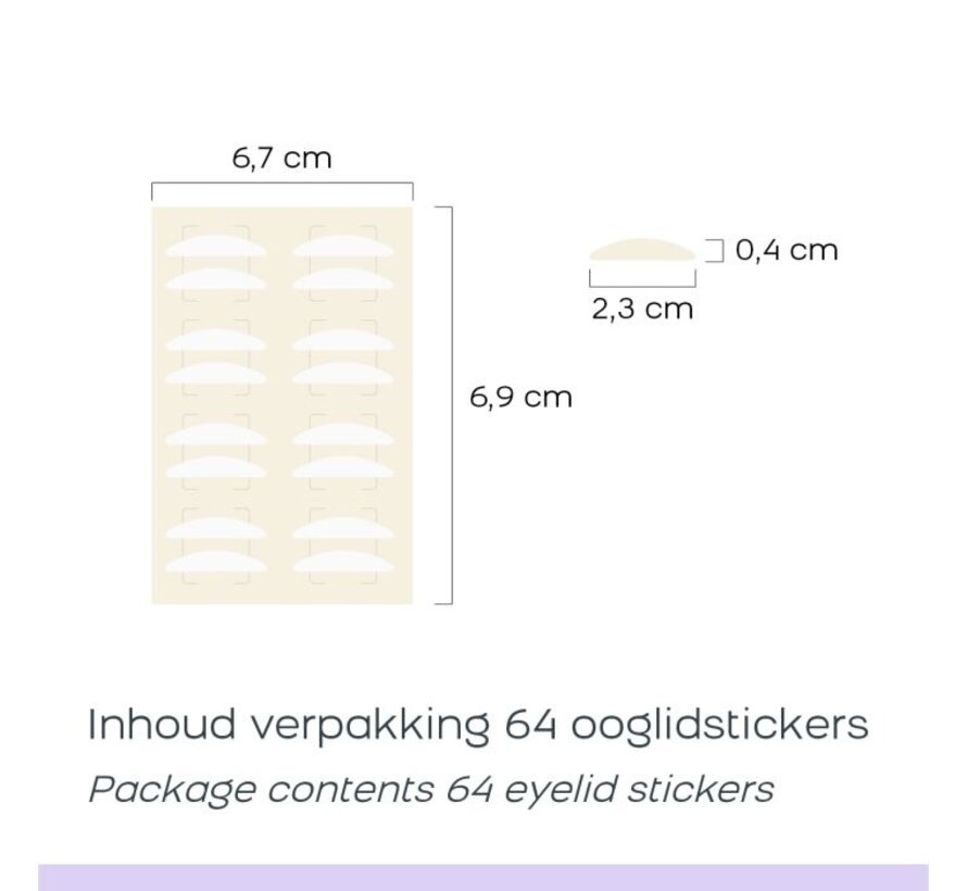 Premium Ooglidstickers / Ooglidtape - Lift je oogleden - Tegen hangende ogen easylift