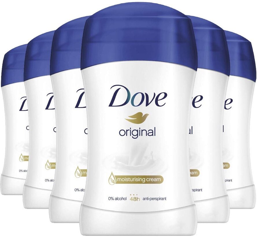 Dove Original - Deodorant Stick - 6x 40ml - Voordeelverpakking