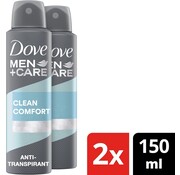 Dove Men+Care Clean Comfort - Deodorant Spray - 2x 150ml