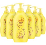 Zwitsal Baby Zeepvrije Wasgel - Extra mild & zacht - Met Pompje - 6x 400ml  - Voordeelverpakking