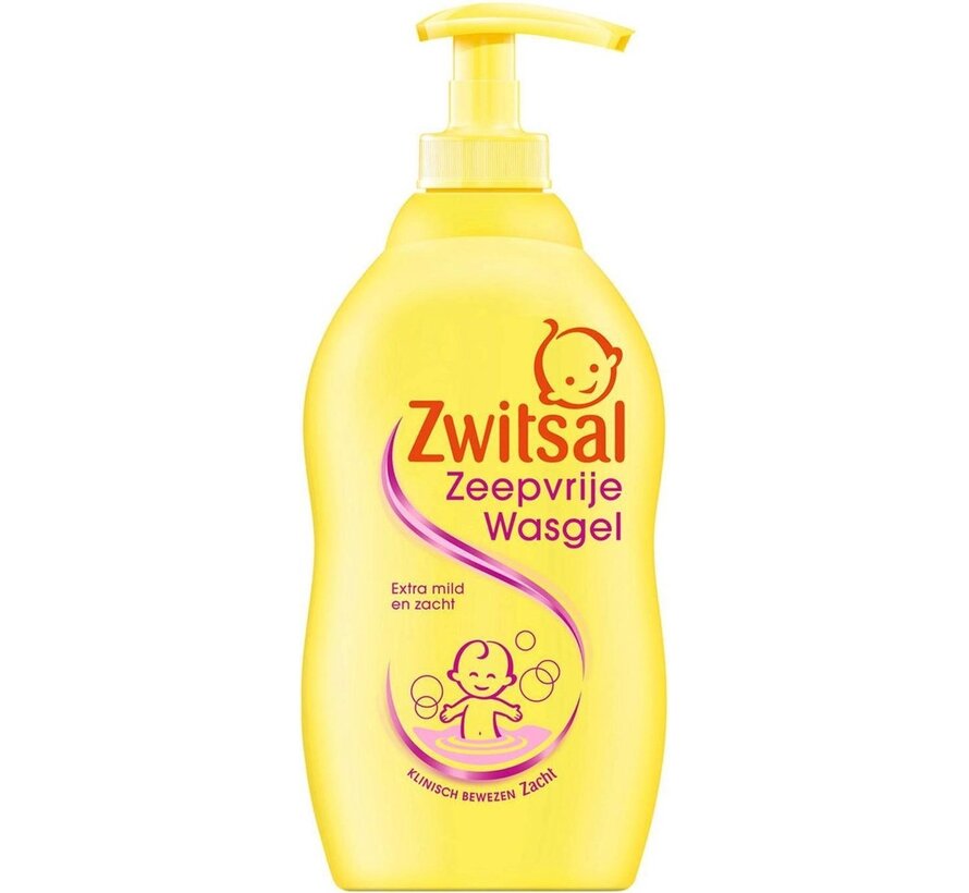 Baby Zeepvrije Wasgel - Extra mild & zacht - Met Pompje - 6x 400ml  - Voordeelverpakking