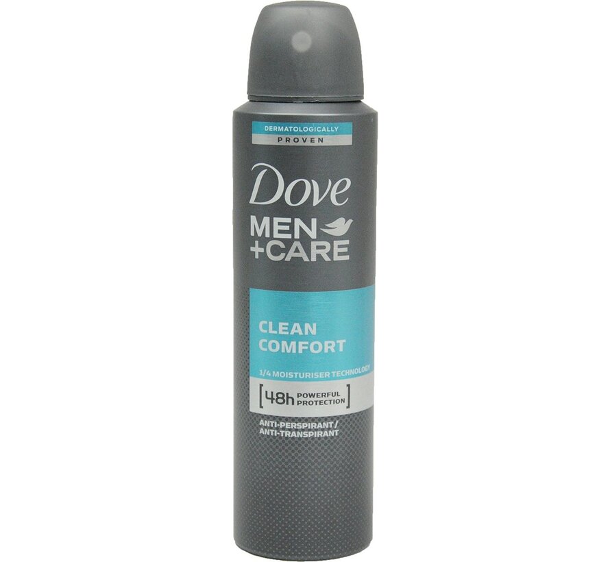 Men+Care Clean Comfort - Deodorant Spray - 6x 150ml - Voordeelverpakking
