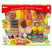 Huismerk Donuts, chocolade, hamburgers, Fastfoodset