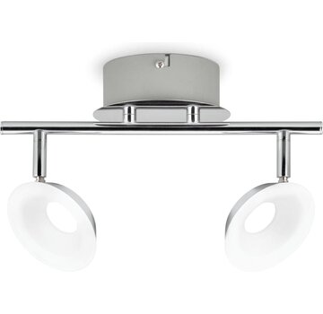 Philips MyLiving LED Mackinaw plafondlamp - chroom 5W (2-spots)