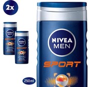 Nivea Men Sport 3in1 Douchegel - Gezicht, lichaam en haar - 2x 250ml