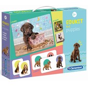 Clementoni Edukit 4in1 Puppies (puzzelblokken, domino spel, puzzel 30 stukjes en memo)