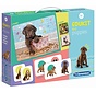 Edukit 4in1 Puppies (puzzelblokken, domino spel, puzzel 30 stukjes en memo)