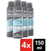 Dove Men+Care Clean Comfort - Deodorant Spray - 4x 150ml