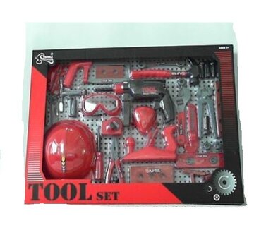 HM Gereedschapsset met helm, bril, boor en