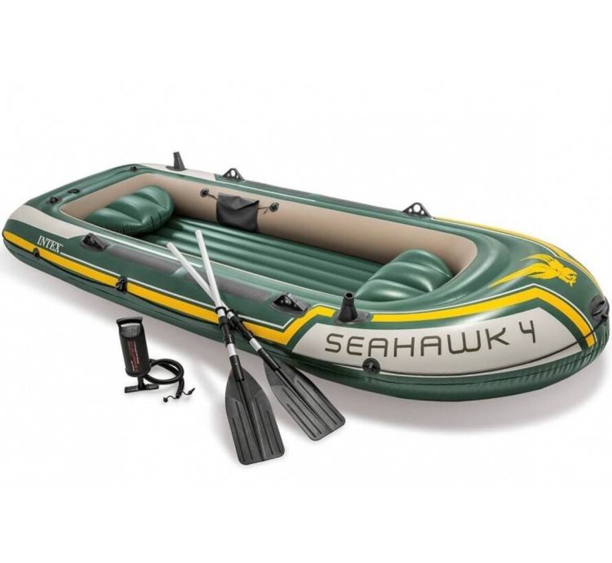 4-persoons opblaasbare boot set - Seahawk 4 - 351cm lang x 145cm breed x 48cm hoog