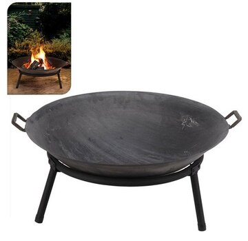 Ambiance Metalen vuurschaal - rond - zwart XL - Ø60cm