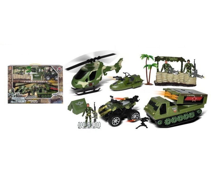 Military Set + HELI + WAPENS+…