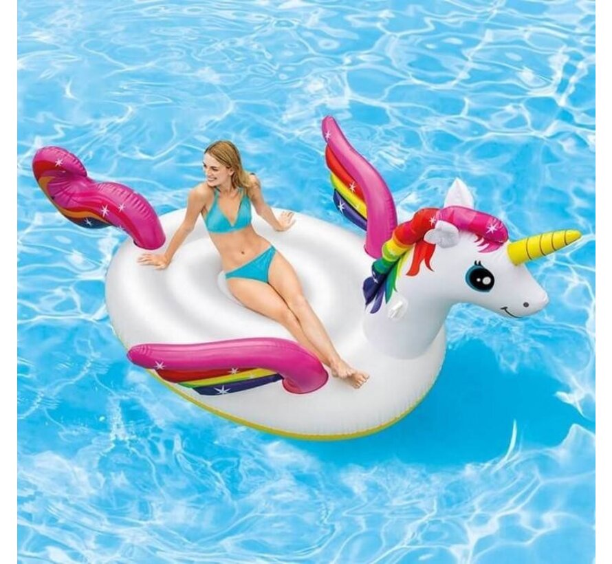 Opblaasbare Mega Eenhoorn / Unicorn (287x193x165cm)