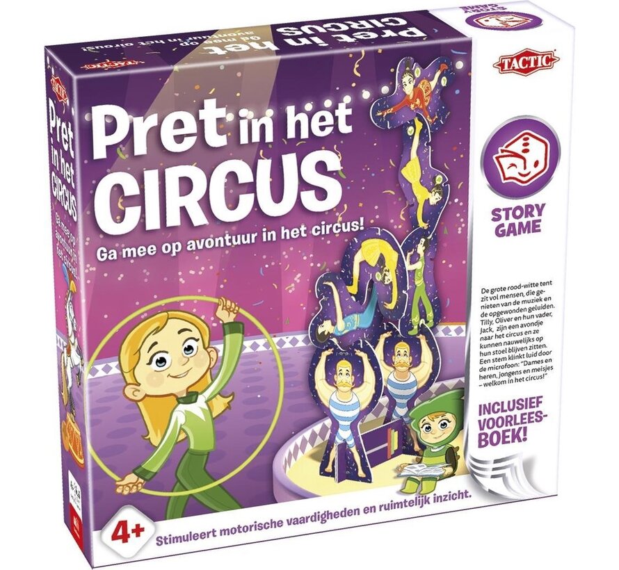 Story Game - Pret in het Circus - Kinderspel - Inclusief voorleesboek