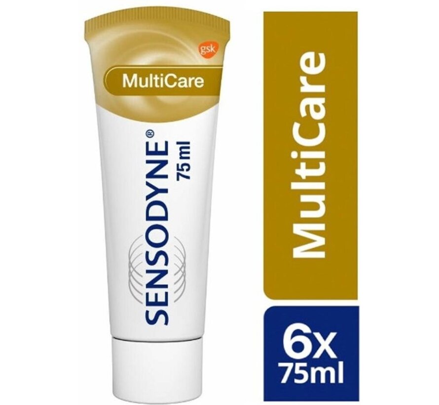 Multicare - Tandpasta - 6x 75ml  - Voordeelverpakking