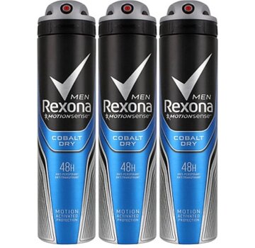 Rexona Men Cobalt Dry - Deodorant Spray - 3x 150ml