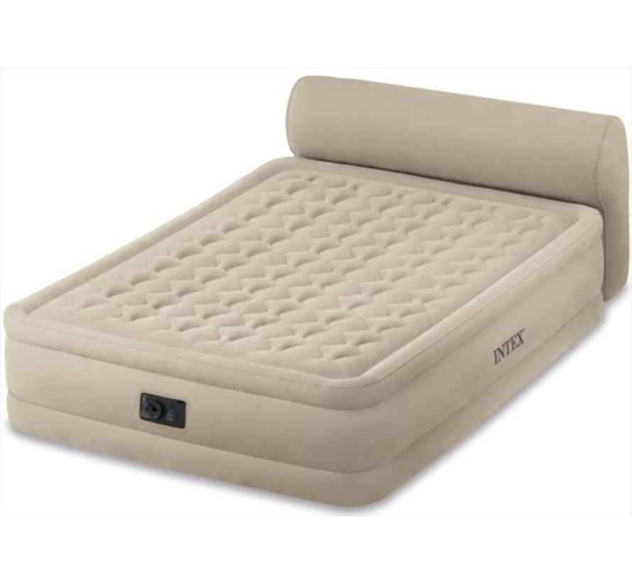 Queen Ultra-Plush zelfopblazend 2-persoons luchtbed met hoofdboord (203x152x46cm)