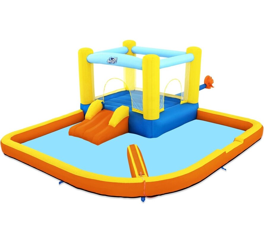 H2OGO! Beach Bounce Opblaasbaar Waterpark met springkussen 365x340x152cm