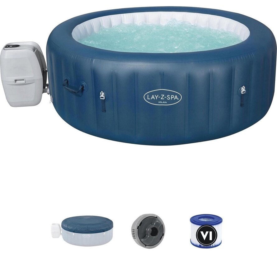 Lay-Z-Spa Milan Plus - Max 6 pers - 140 Airjets - Jacuzzi - Bubbelbad- Whirlpool