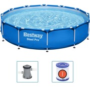 Bestway Steel Pro - metalen frame zwembad met filterpomp - rond - 366x76cm