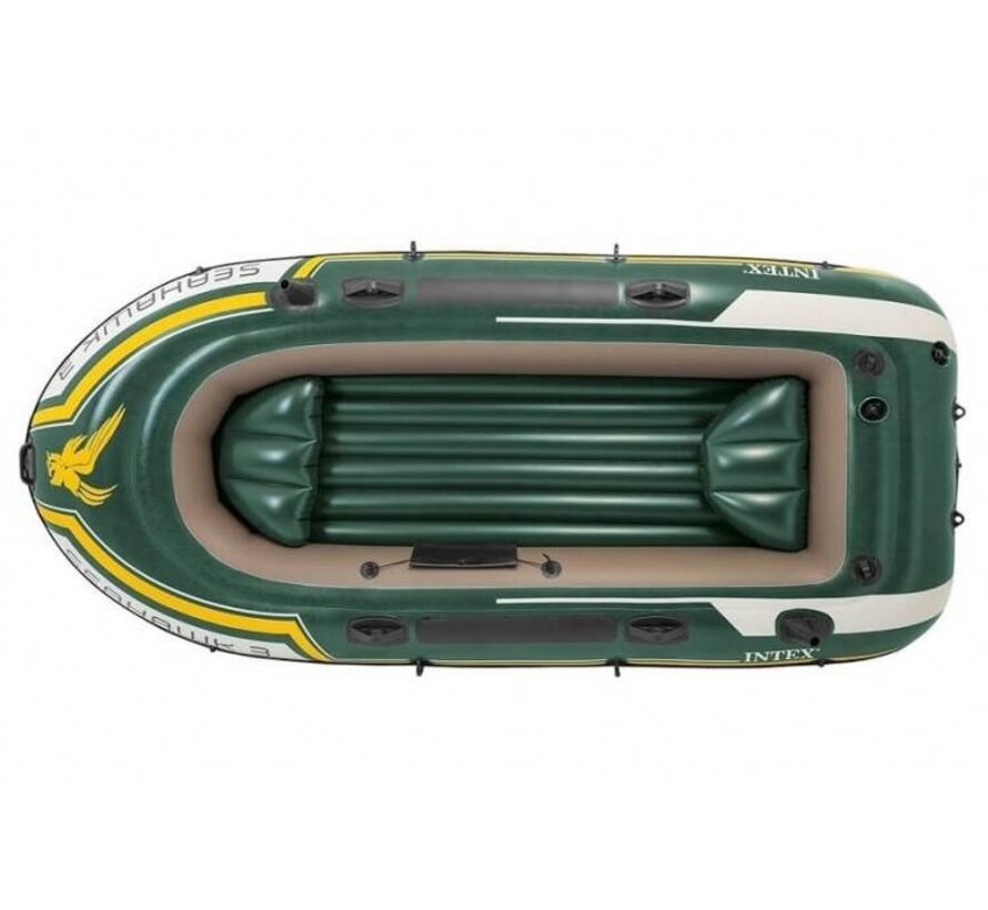 3-Persoons opblaasbare boot set - Seahawk 3 - met peddels en pomp - 295x137x43cm