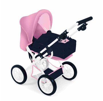 Huismerk Koets mini kroon +blauw/roos