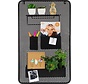 Trendy design Wandrek Metaal Zwart met 3 Verplaatsbare Containers en 1 plank