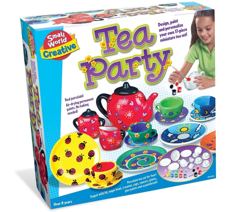 Tea Party - Ontwerp en schilder je eigen thee setje! 17-delige set