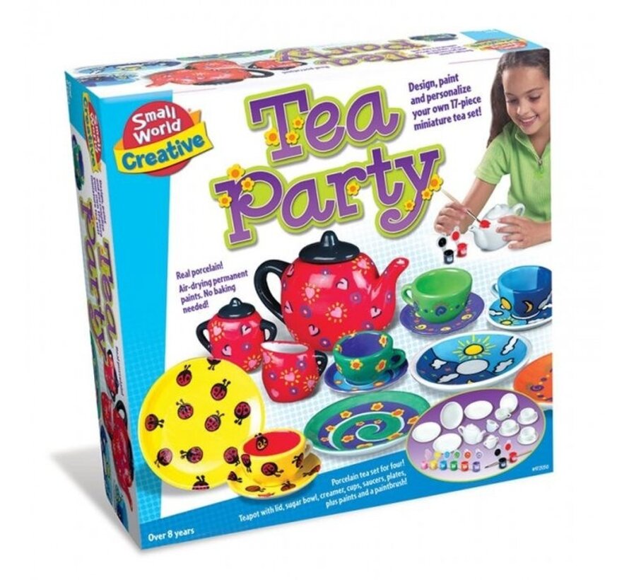 Tea Party - Ontwerp en schilder je eigen thee setje! 17-delige set