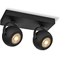Nop 2 spots - LED opbouwspot zwart - 23 cm