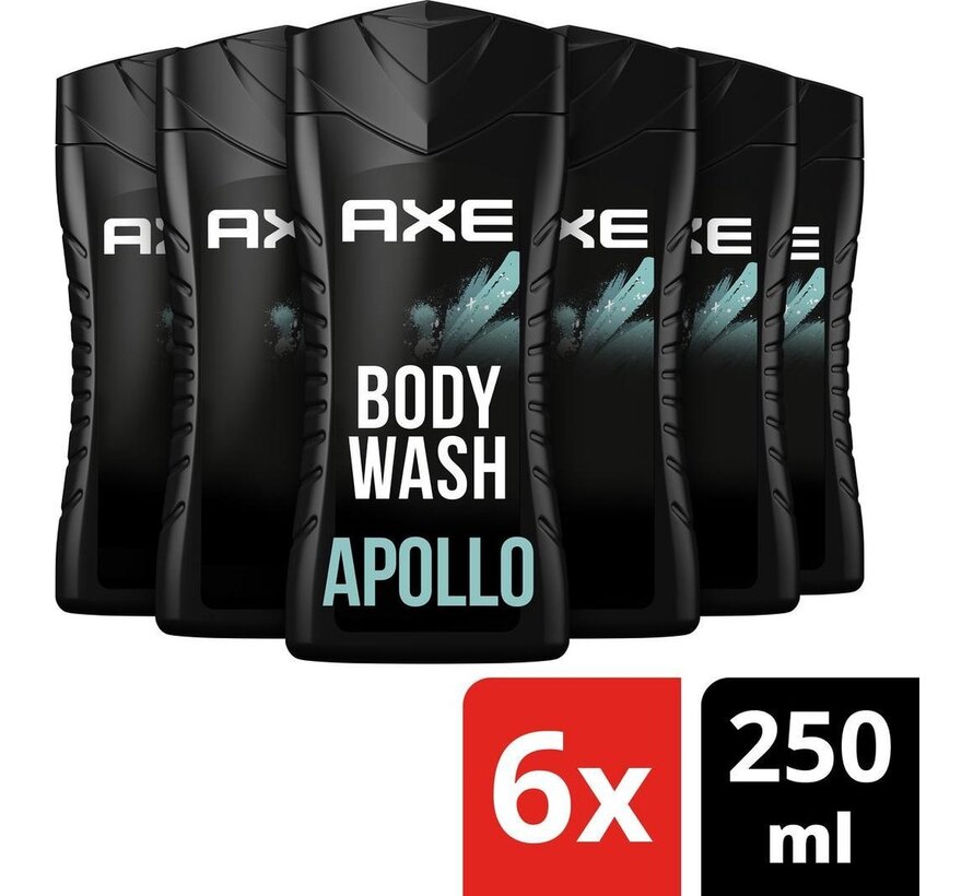 Douchegel Apollo Bodywash - 6x 250ml - Voordeelverpakking