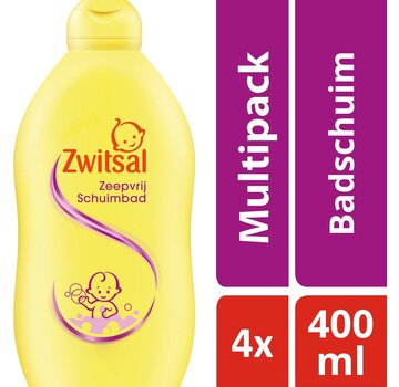 Zwitsal Baby Schuimbad / Badschuim Zeepvrij - 4x 400ml