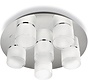 Instyle Byzantin Chroom LED - Plafondlamp - 6 Lichtpunten van 5 Watt