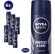 Nivea Men Protect & Care - Deodorant Spray - 6x 150ml - Voordeelverpakking