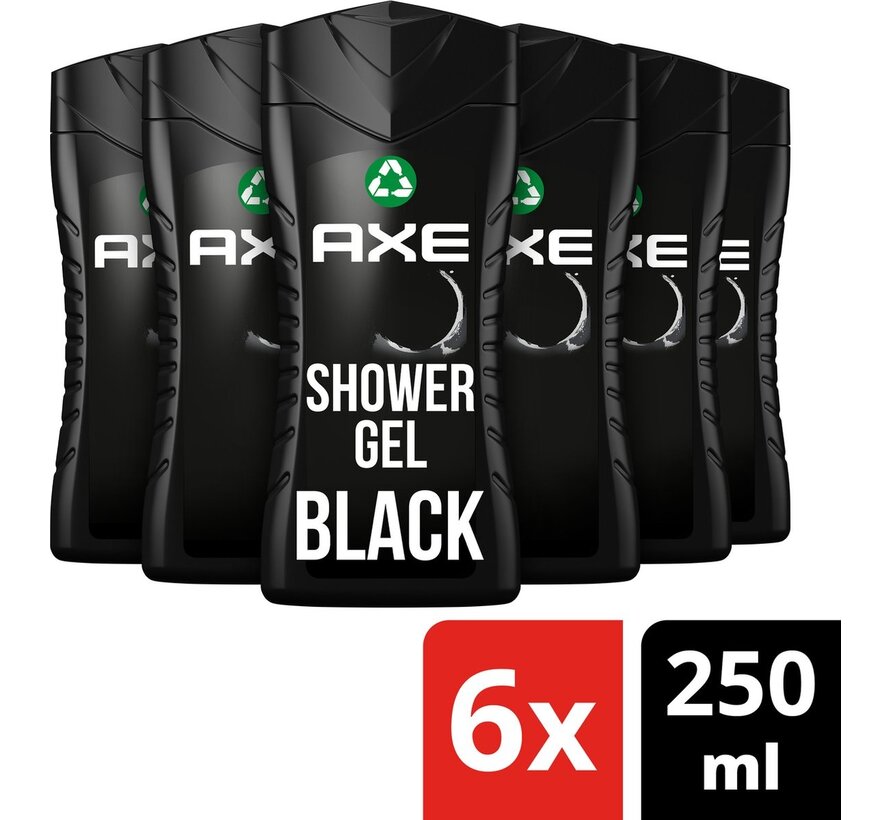 Douchegel Black Bodywash - 6x 250ml - Voordeelverpakking