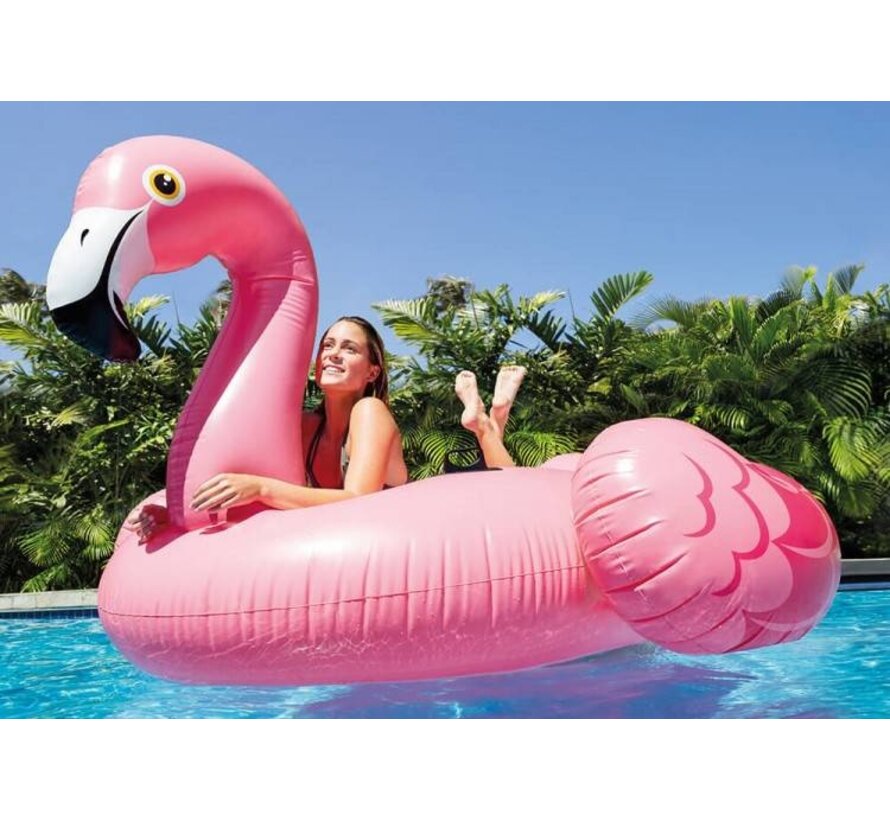 Opblaasbare MEGA flamingo (218x211x136cm)