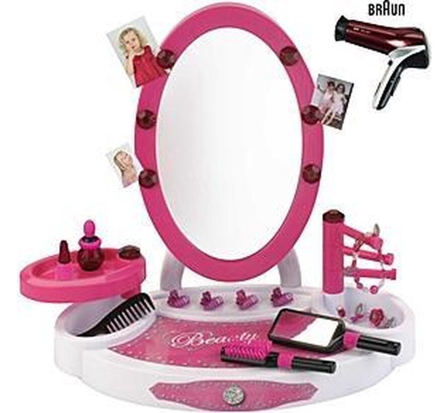 Braun Beauty salon met haardroger en accessoires