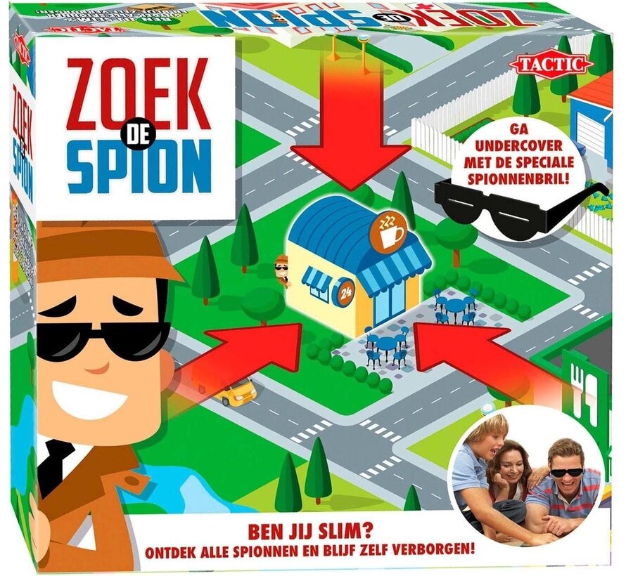 Zoek de Spion - Gezelschapsspel - Kinderspel - Vanaf 7 jaar - 2 tot 4 spelers