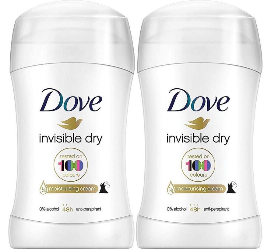 Invisible Dry Deodorant Stick - Anti Transpirant - 2x 40 ml