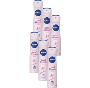 Nivea Pearl & Beauty - Deodorant Spray - 6x 150ml Voordeelverpakking