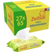 Zwitsal Lotion - 1755  Billendoekjes / Babydoekjes (27x65 stuks)