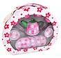 Theeservies met bloemmotief - Theeset voor kinderen roze