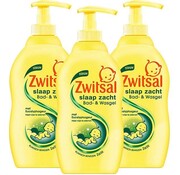 Zwitsal Slaap Zacht Eucalyptus - Bad & Wasgel - Met pompje 3x 400ml