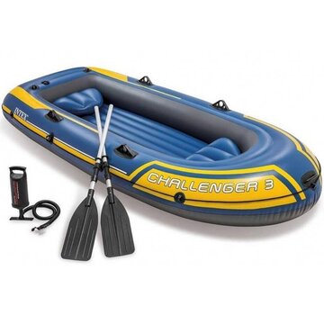 Intex 3-Persoons opblaasbare raft boot set - Challenger 3 - 295x137x43cm