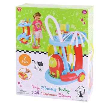 Playgo Kuiskarretje + stofzuiger B/O 7 st