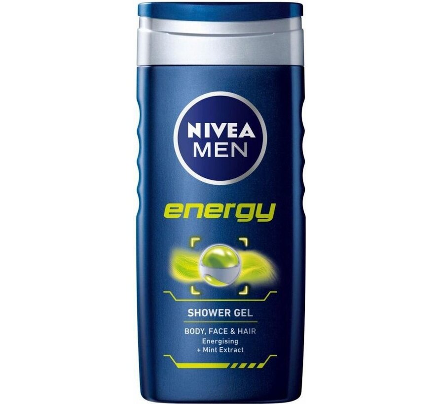 Men Energy 3in1 Douchegel - Gezicht, lichaam en haar - 4x 250ml